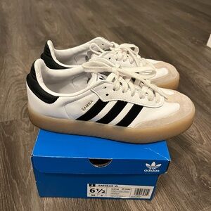 Adidas Sambae White and Black Sneakers